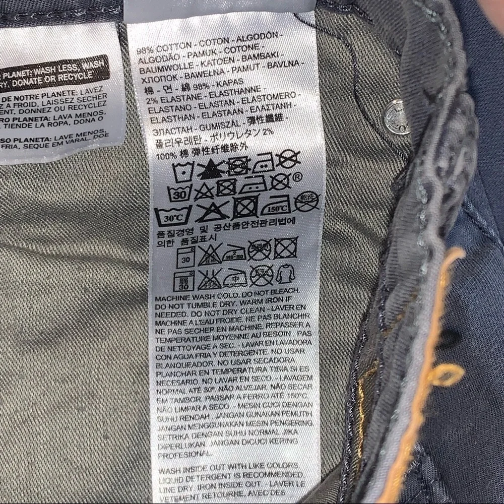 Levi's Men's 508 Faded Gray Taper Leg Lightweight Jeans Size 38 X 32